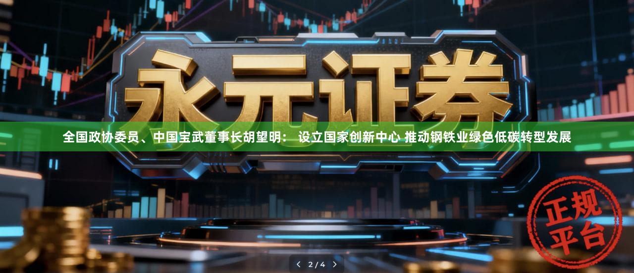 全国政协委员、中国宝武董事长胡望明： 设立国家创新中心 推动钢铁业绿色低碳转型发展